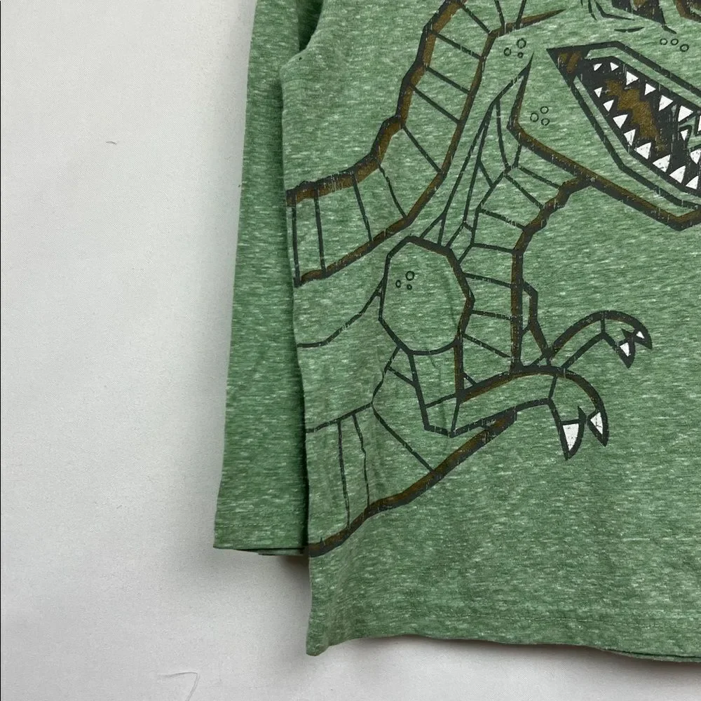 Jumping Beans green dinosaur graphic long sleeve Tshirt Size 4